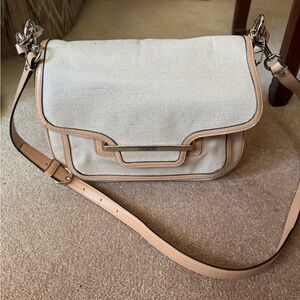 Like New Coach Linen Crossbody